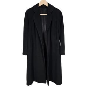 Vintage Cashmere Black Swing Coat Open Front Somersville James Roxton M